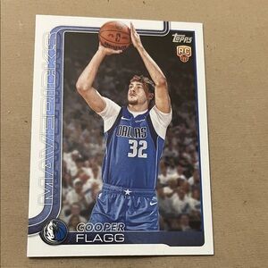 Topps Mavericks Cooper Flagg Rookie Card - Blue and White